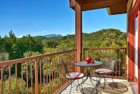 balcony overlooking river and mountain views at Appleview River Resort