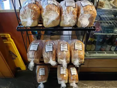 Fresh baked bread at Pottery House Cafe