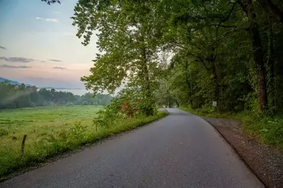 Cades Cove Loop Road in the Smoky Mountains 