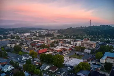 aerial view of Sevierville TN