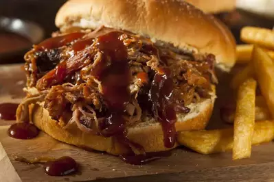 pulled pork BBQ sandwich 