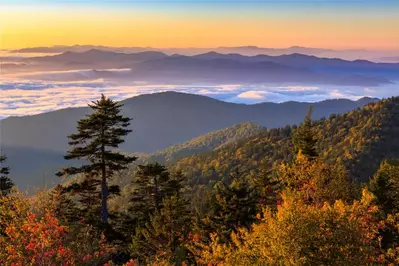 view of smokies in fall