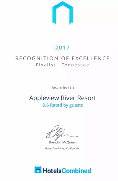 Appleview River Resort-Pigeon Forge Recognition of Excellence